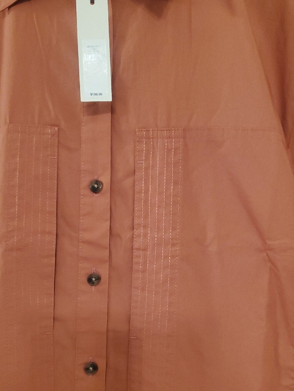 NWT Banana Republic Cotton Poplin Trapeze Maxi Shirt Dress Rust Size M L - Picture 2 of 7